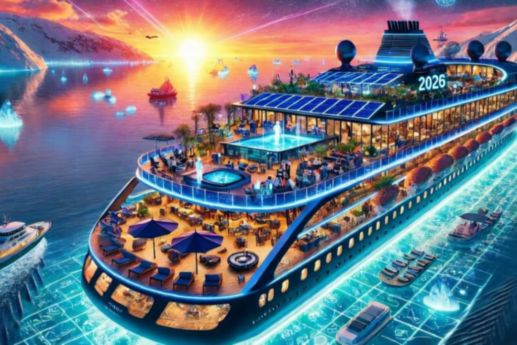Futuristic cruise ship