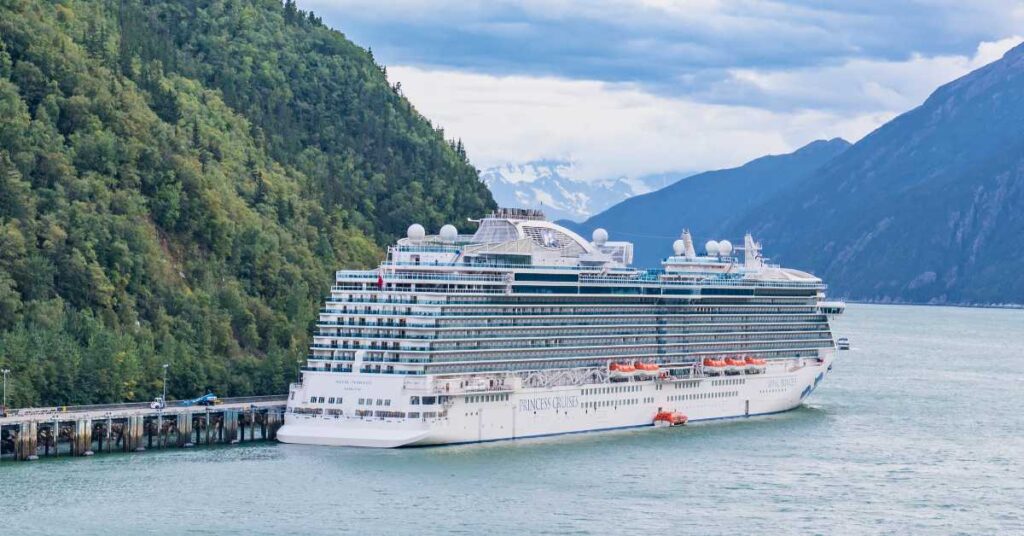 Princess Cruise ship sailing in Alaska