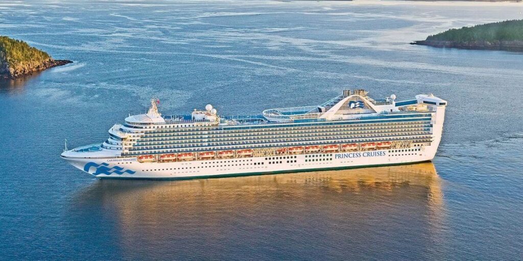 Caribbean Princess sailing on the ocean
