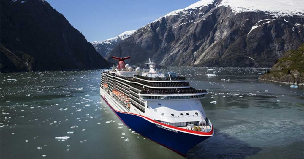 Carnival Miracle sailing in Alaska