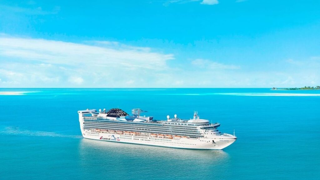 Carnival Adventure cruise ship sailing on the ocean