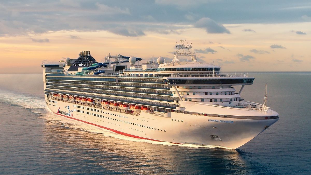 Carnival Encounter cruise ship sailing on the ocean