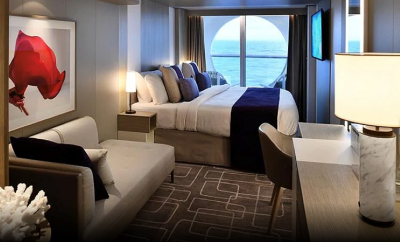 A photo of a Deluxe Porthole Balcony Stateroom