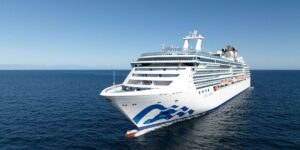 Coral Princess sailing on the ocean