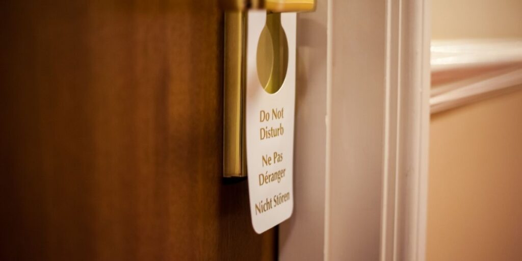 Do not disturb sign
