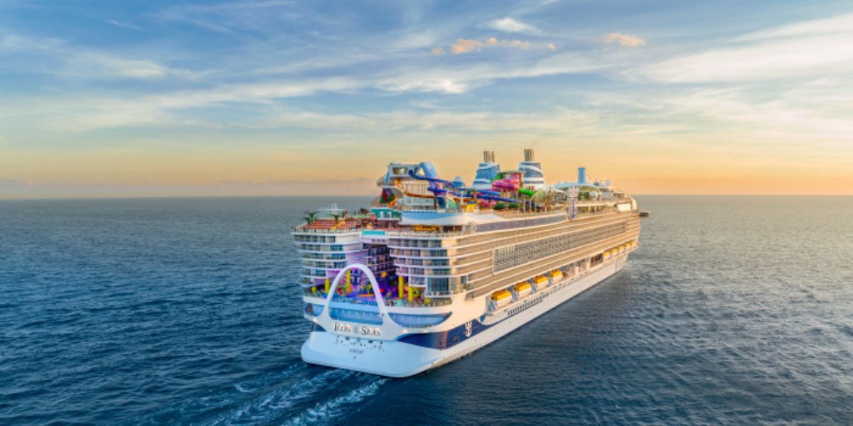 Icon of the seas cruising the ocean