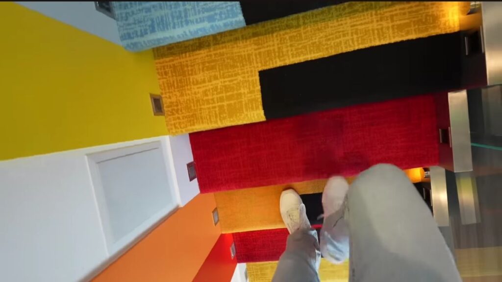 Musical staircase in a suite on Utopia of the seas