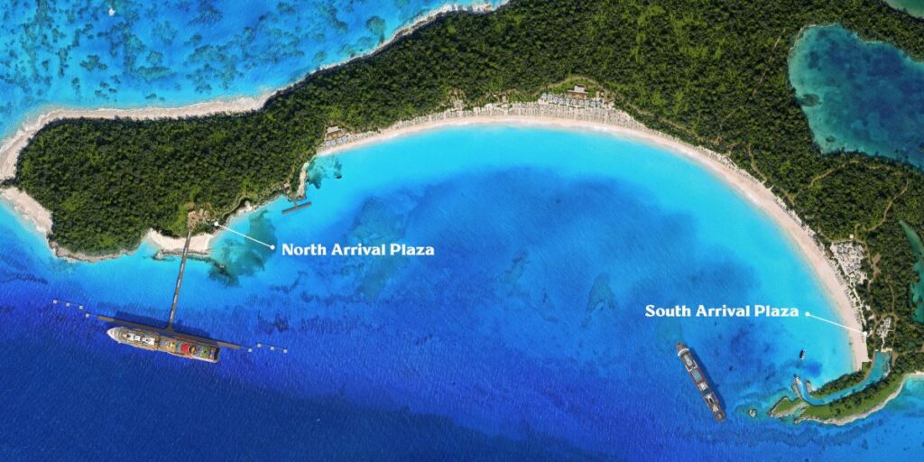 New half moon cay plans - a pciture of the island