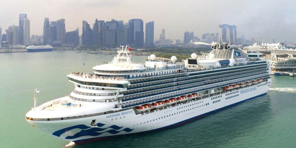Sapphire Princess Cruise Ship sailing on the ocean