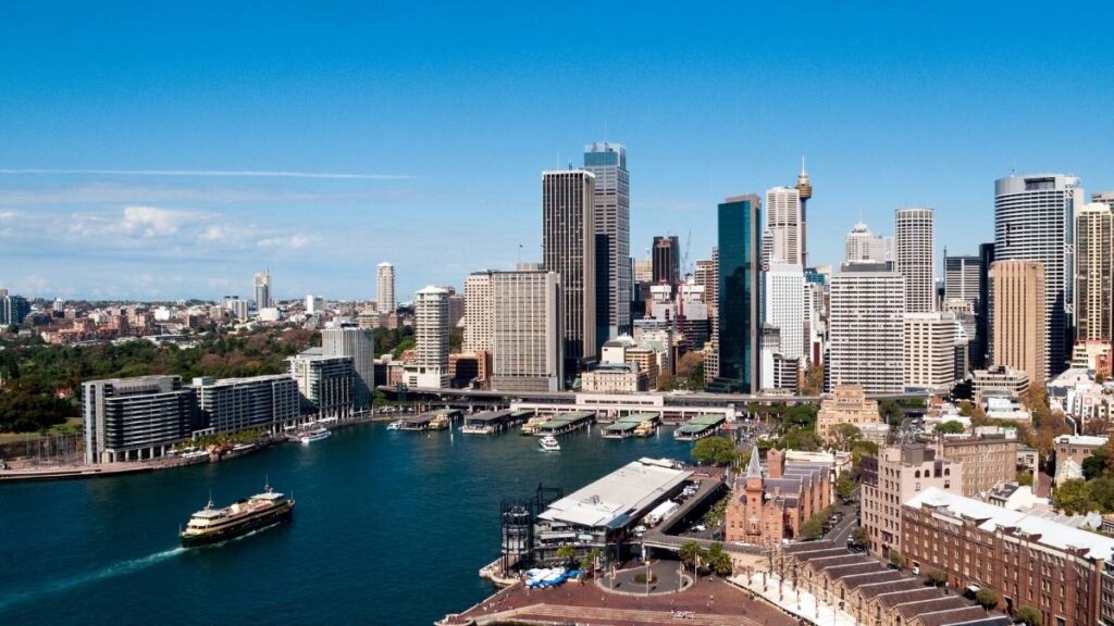 A photo of Circular Quay in Sydney, Australia.
